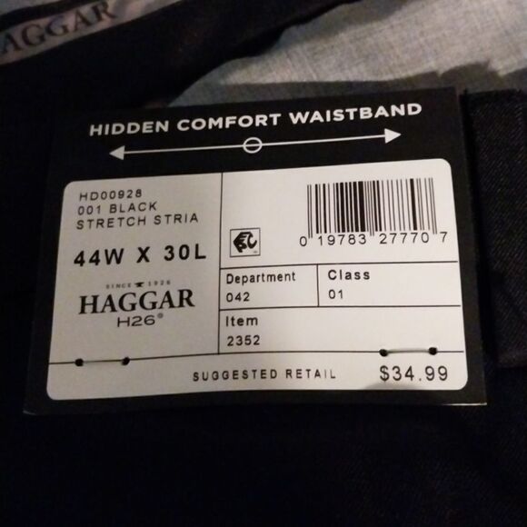Haggar H26. Men's Premium Stretch Classic Fit. Dress Pants NWT Size44X30L - Picture 8 of 11